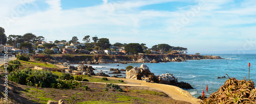 Scenic Monterey coast, beautiful California coastline, Pacific Grove, Monterey, California, USA