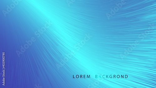Abstract Blue Ocean Background Fury Painting. Vector Design.
