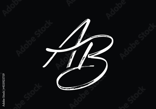 Initial monogram letter ab logo design templet. sign and symbol. Vector and Illustration.