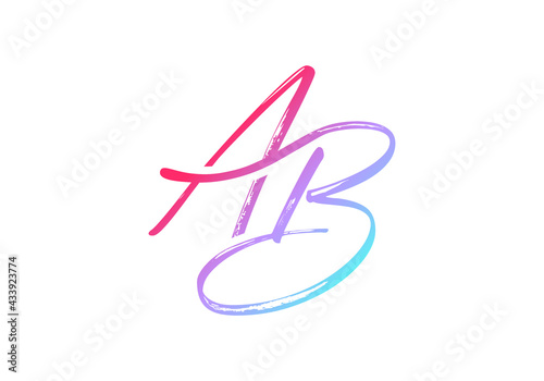 Initial monogram letter ab logo design templet. sign and symbol. Vector and Illustration.