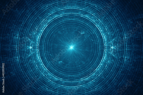 Abstract electromagnetic field background, blue electric energy waves