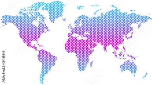 World map abstract vector illustration.