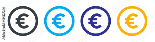 Money euro icon. Vector illustration