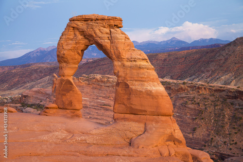 Delicate Arch and the La Sal Mountains, Utah, United States