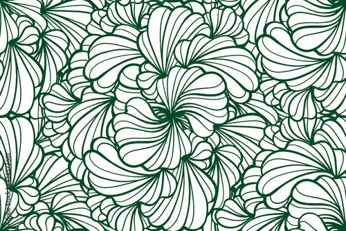 Vector abstract floral elements seamless pattern