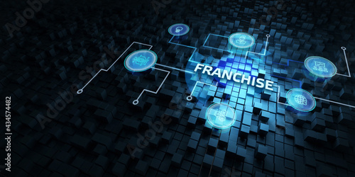 Franchise concept. Business, Technology, Internet and network concept.