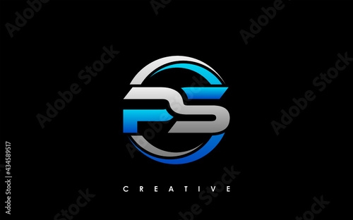 PS Letter Initial Logo Design Template Vector Illustration