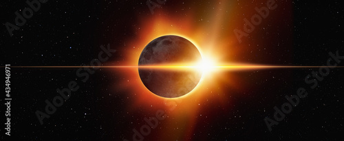 Solar Eclipse "Elements of this image furnished by NASA "