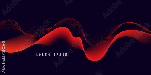 Vector background with color abstract wave