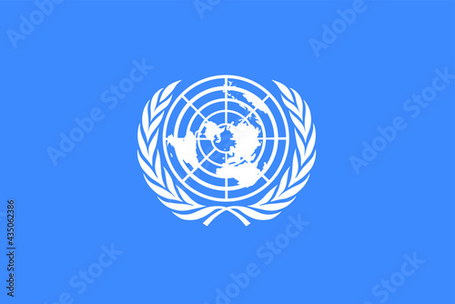 United Nations flag vector illustration. UN symbol.