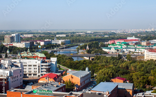 view of the central streets of the city of Omsk