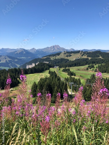 Summer view from Avoriaz ski resort in Morzine, France