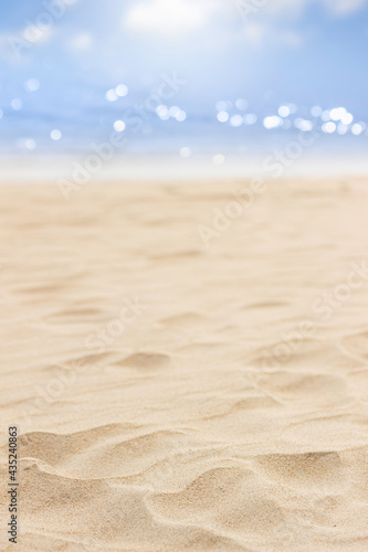 sand and beautiful sea and blue sky