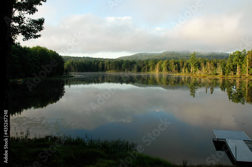Beautiful Lake with reflections in the Adirondack Mountains