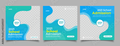 School education admission social media post and web banner 