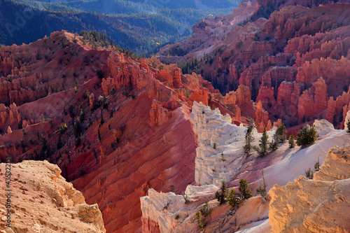 the spectacularly-colored and eroded canyons of cedar breaks national monument from point supreme overlook in southwestern utah, near brian head