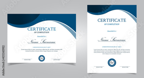 Professional diploma certificate template in premium style