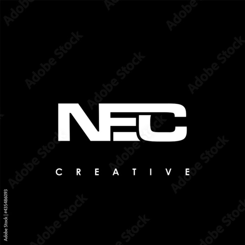 NEC Letter Initial Logo Design Template Vector Illustration