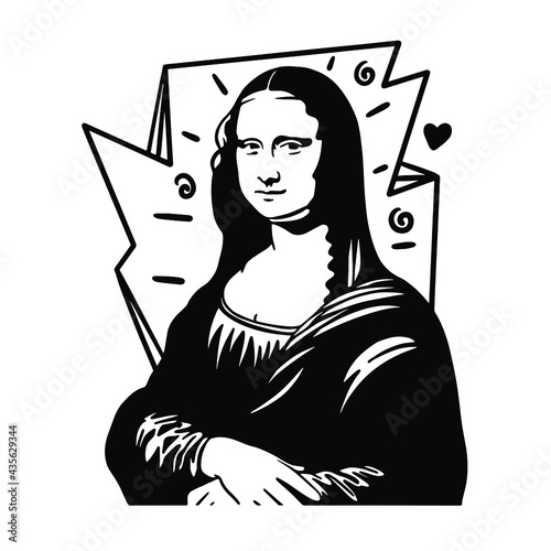 Leonardo da Vinci's Mona Lisa vector File for cutting vinyl decal