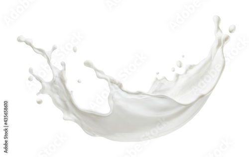 Milk splash isolated on white background