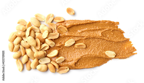 peanut butter on white background
