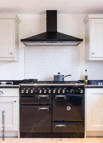 Kitchen oven range cooker and hood, UK