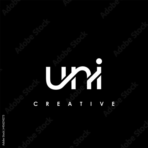 UNI Letter Initial Logo Design Template Vector Illustration