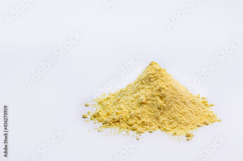 pure sulfur powder, used in medicine, or fertilizer or fungicide