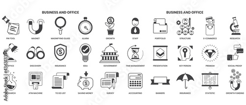 Business icons set for business