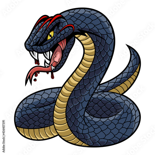 The black mamba snake mascot logo