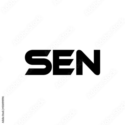 SEN letter logo design with white background in illustrator, vector logo modern alphabet font overlap style. calligraphy designs for logo, Poster, Invitation, etc. 