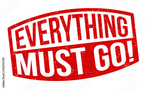 Everything must go grunge rubber stamp