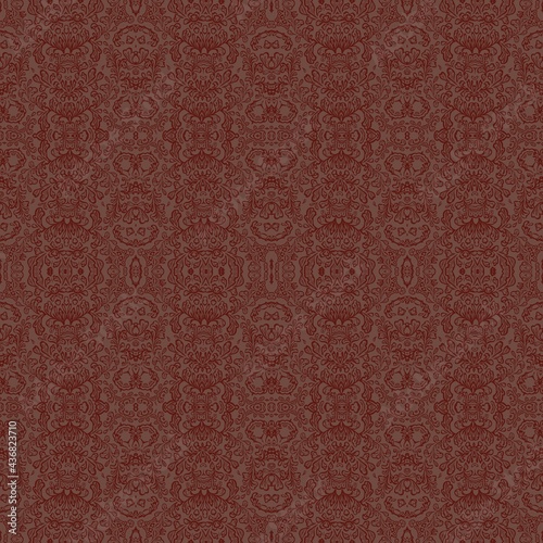 floral seamless pattern on red background