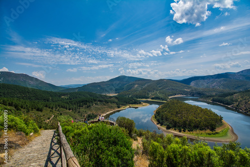 Meandro De Melero, Located In Extremadura Spain. Landscape Of Nature And The Alagón River.