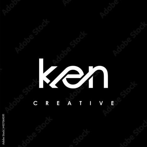 KEN Letter Initial Logo Design Template Vector Illustration