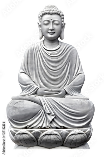 Buddha sculpture Lotus Pose sitting in meditation