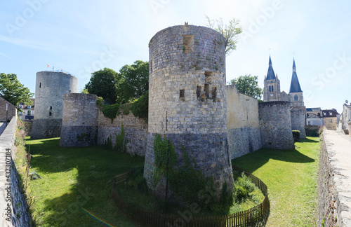 Dourdan fortress is a military construction, built in the 13th century to defend the southern part of the royal estate. Parisian region. France.