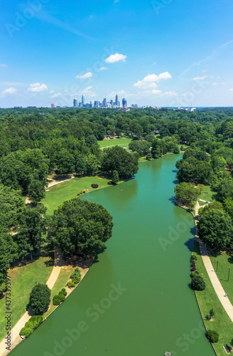 Aerial view of Freedom Park in Charlotte North Carolina 
