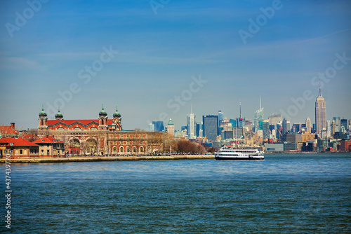 Ferry Arriving at Ellis Island, New York