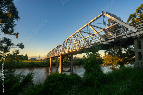 Morpeth Bridge over hunter river, Morpeth, Hunter Valley, NSW, Australia