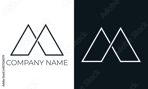 Initial letter m logo vector design template. Creative modern trendy m typography and black colors.