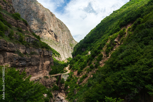 The road in the mountain gorge