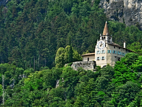 Italy-view of the sanctuary of Mount Albano near town Mori