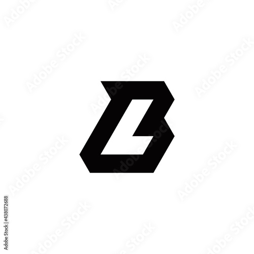 l b lb bl initial logo design vector template