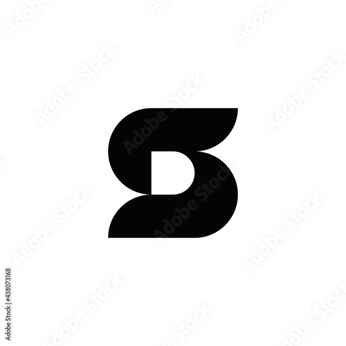 s d sd ds initial logo design vector template