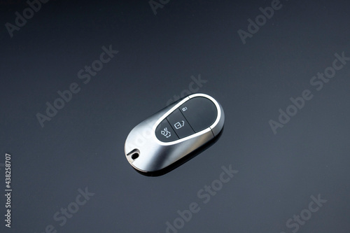 Close up of a modern wireless car key.