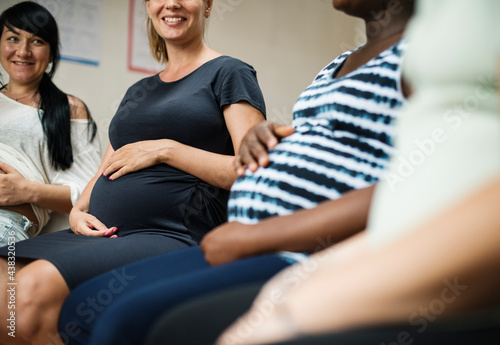 Pregnant women in a class