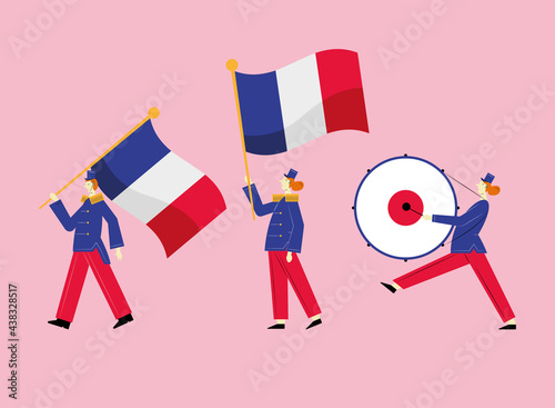 three french marching band