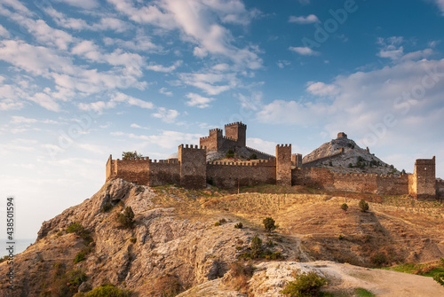 Genoa fortress of the 7th century AD. The city of Sudak. Crimea.