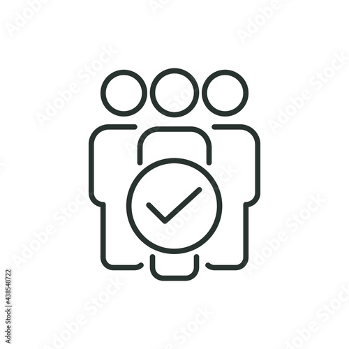 Eligible line Icon. Simple outline style. Able, adept, adequate, capable, competent, deserving, dextrose concept. Vector illustration isolated on white background. Thin stroke EPS 10.